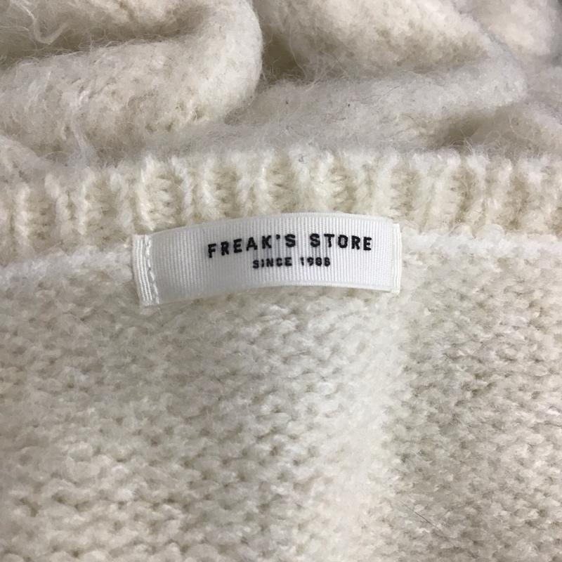 フリークスストア FREAK S STORE ニット、セーター 長袖 長袖ニットカットソー ニット セーター Vネックニット FREE 無地 白 / ホワイト /  レディース USED 古着 中古 10124571
