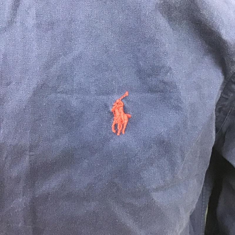ラルフローレン RALPHLAUREN シャツ、ブラウス 長袖 長袖シャツ カラーシャツ 長袖カットソー S ロゴ、文字 紺 / ネイビー /  メンズ USED 古着 中古 10123866