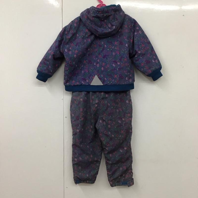 エルエルビーン L.L.Bean セットアップ セットアップ WARM UP ジャケット パンツ セット 裏フリース スノーウェア キッズ XXS 花柄 マルチカラー / マルチカラー /  ガールズ USED 古着 中古 10117758