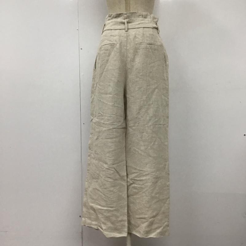 ザラ ZARA ボトムス ボトムス ワイドパンツ S 無地 アイボリー / アイボリー /  レディース USED 古着 中古 10112230