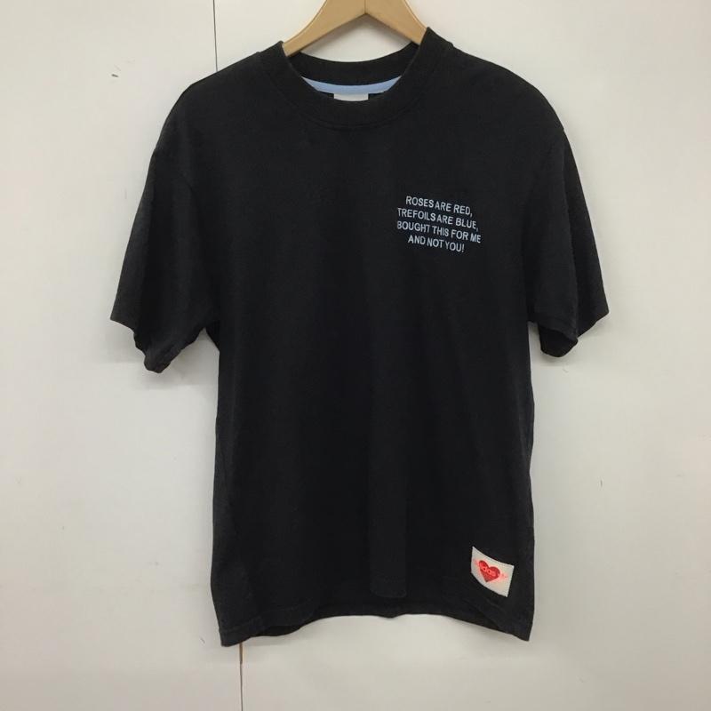 アディダス adidas Tシャツ 半袖 半袖カットソー プリントTシャツ クルーネックカットソー ロゴ、文字 黒 / ブラック /  メンズ USED 古着 中古 10140133
