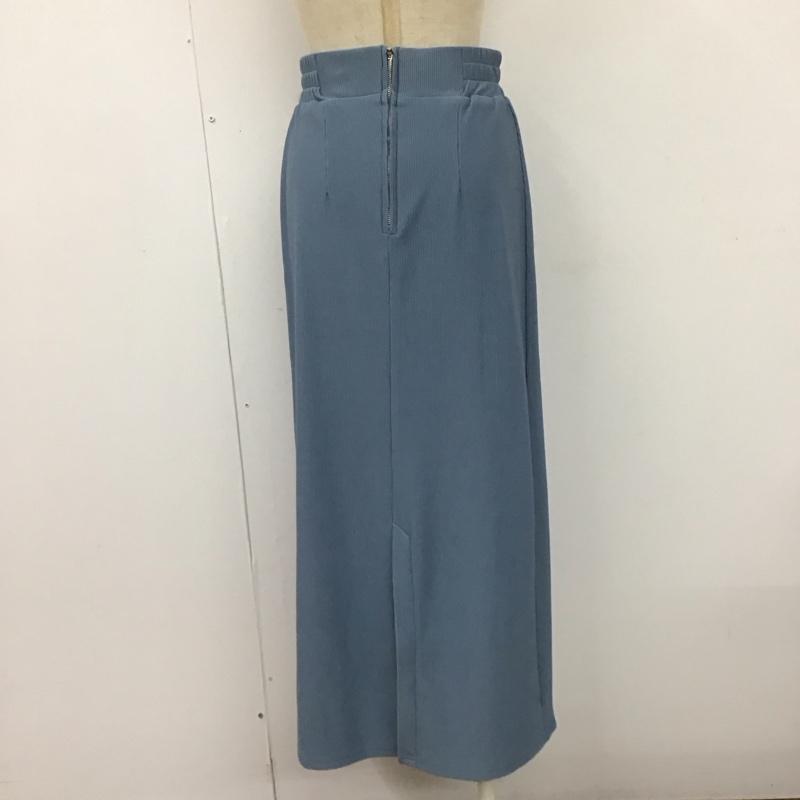 アルシーヴ archives スカート ロングスカート 05-0554 リブ タイトスカート バックスリット M 無地 水色 / ライトブルー /  レディース USED 古着 中古 10108099