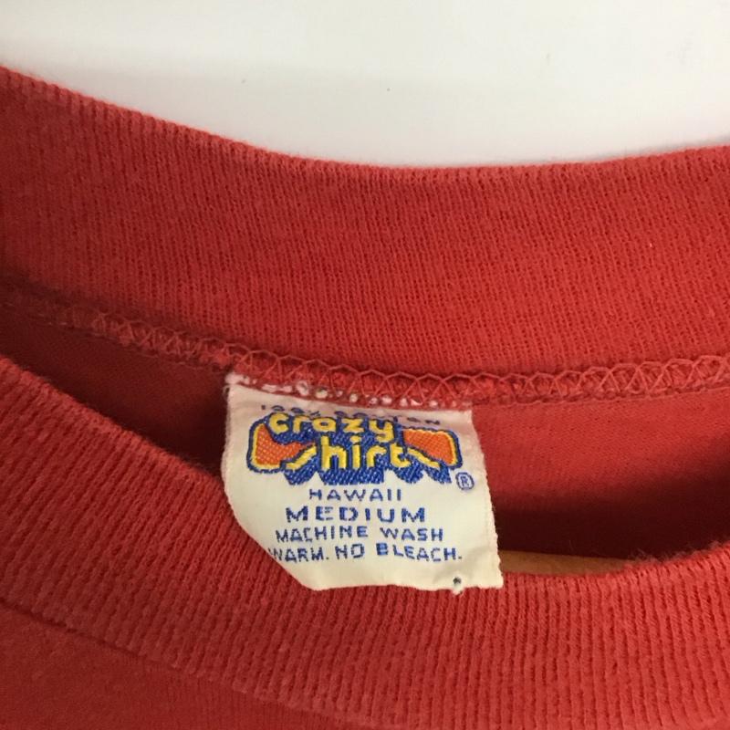クレイジーシャツ crazy shirts Tシャツ 半袖 M プリント 赤 / レッド /  メンズ USED 古着 中古 10132677