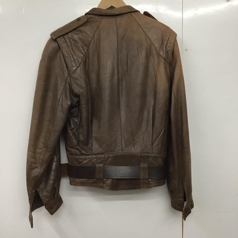 ジョルジオアルマーニ GIORGIO ARMANI ジャケット、上着 ジャケット、ブレザー レザージャケット アウター 古着 ヴィンテージ 80s 無地 茶 / ブラウン /  メンズ USED 古着 中古 10144516