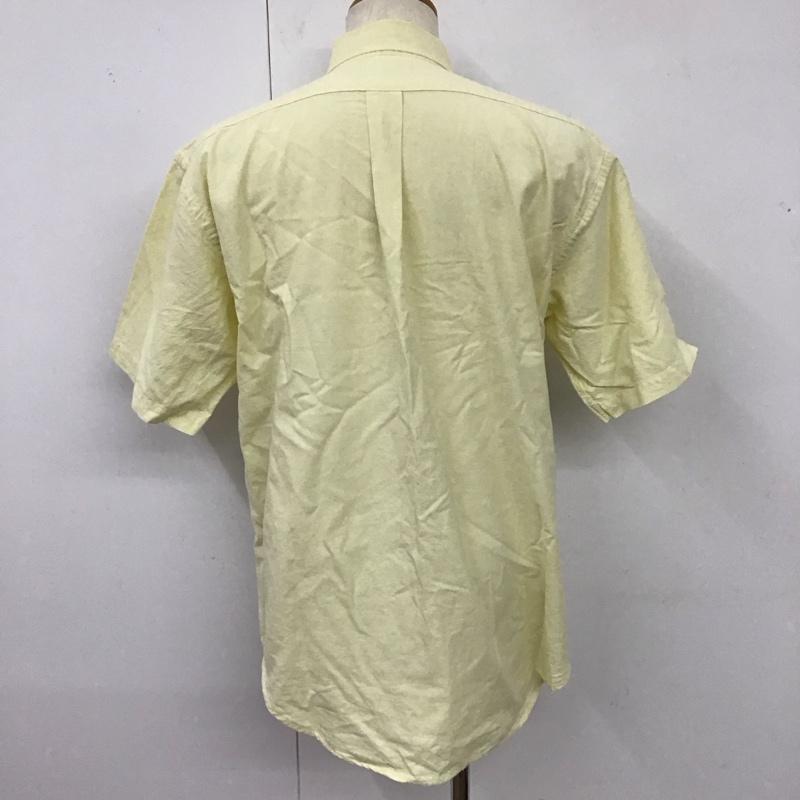 ポロバイラルフローレン Polo by RALPH LAUREN シャツ、ブラウス 半袖 半袖シャツ カラーシャツ 半袖カットソー ボタンダウンシャツ L ロゴ、文字 黄 / イエロー /  メンズ USED 古着 中古 10117957