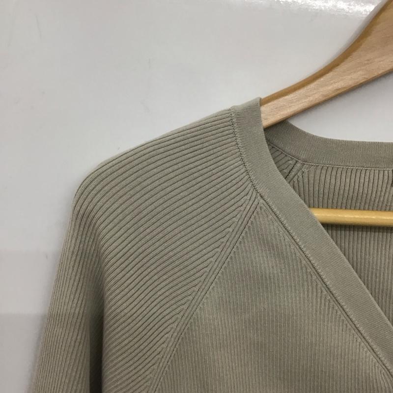 ワンオブマイン 1_OF MINE カーディガン 長袖 3628-119-0763 リブ Vネック カーディガン 無地 ベージュ / ベージュ /  レディース USED 古着 中古 10137274