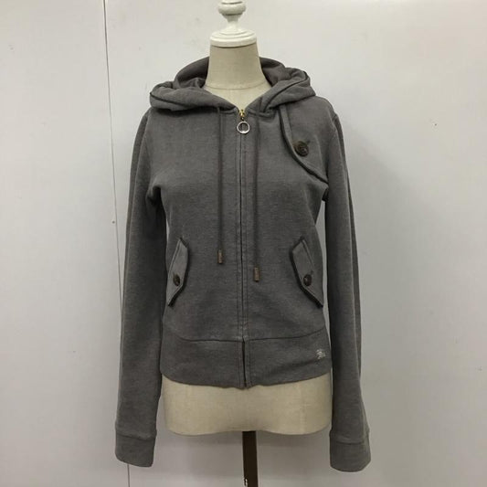 バーバリーブルーレーベル BURBERRY BLUE LABEL パーカー 長袖 FA518-162-07 フルジップ 38 ワンポイント 灰 / グレー /  レディース USED 古着 中古 10115478