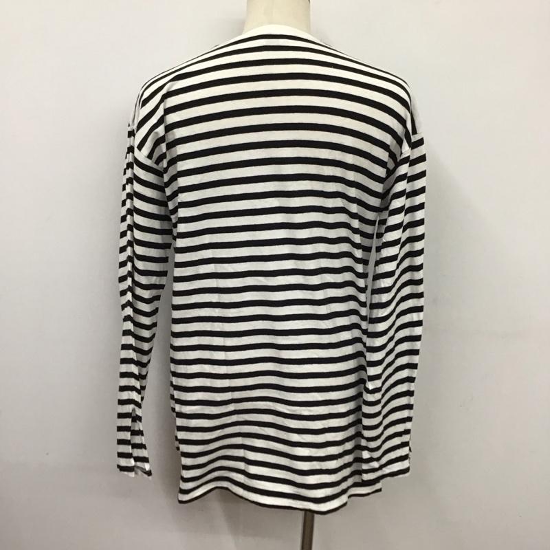 アンユーズド UNUSED カットソー 長袖 長袖カットソー クルーネックカットソー ロングスリーブカットソー ボーダーTシャツ 3 ボーダー柄 白 / ホワイト / X 黒 / ブラック /  メンズ USED 古着 中古 10124170