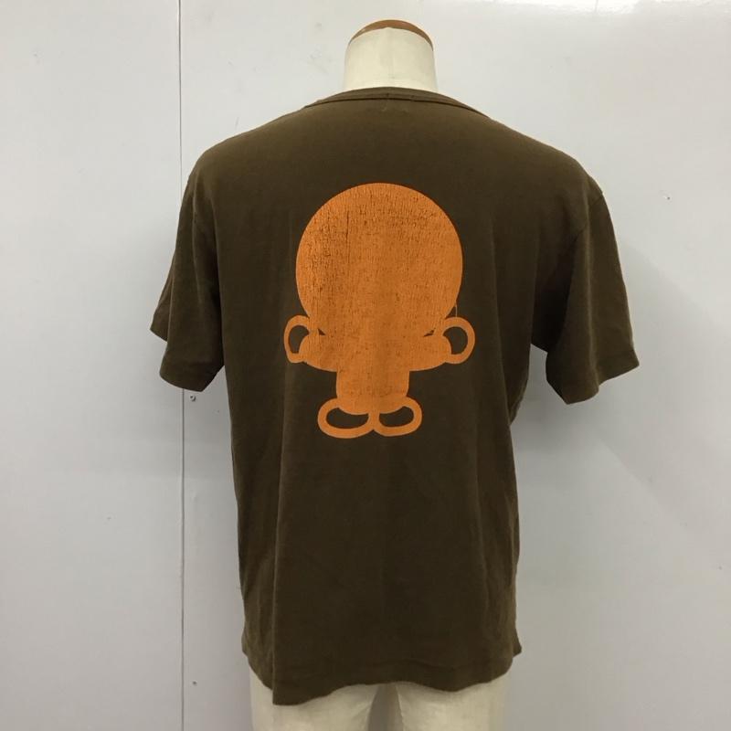 アベイシングエイプ A BATHING APE Tシャツ 半袖 半袖カットソー プリントTシャツ クルーネックカットソー M プリント 茶 / ブラウン /  メンズ USED 古着 中古 10116560