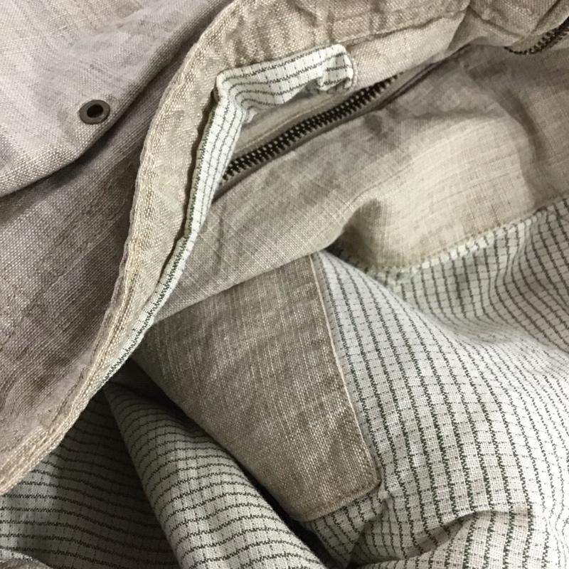 ジェリー GERRY ベスト ベスト ジップアップベスト ノースリーブカットソー スタンドネック M ロゴ、文字 ベージュ / ベージュ /  メンズ USED 古着 中古 10142584