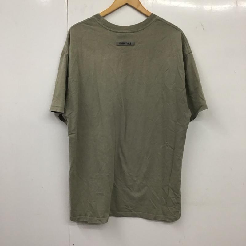 エッセンシャルズ ESSENTIALS Tシャツ 半袖 L ロゴ、文字 ベージュ / ベージュ /  メンズ USED 古着 中古 10134904