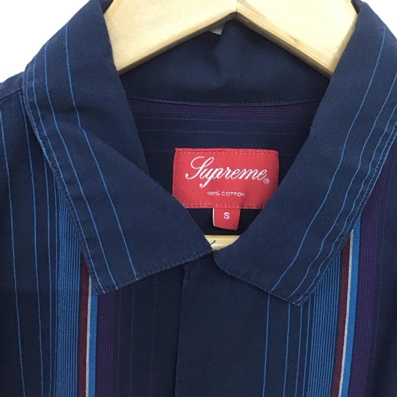 シュプリーム Supreme シャツ、ブラウス 半袖 半袖シャツ プリントシャツ ポケットシャツ ストライプ S ストライプ マルチカラー / マルチカラー /  メンズ USED 古着 中古 10147982