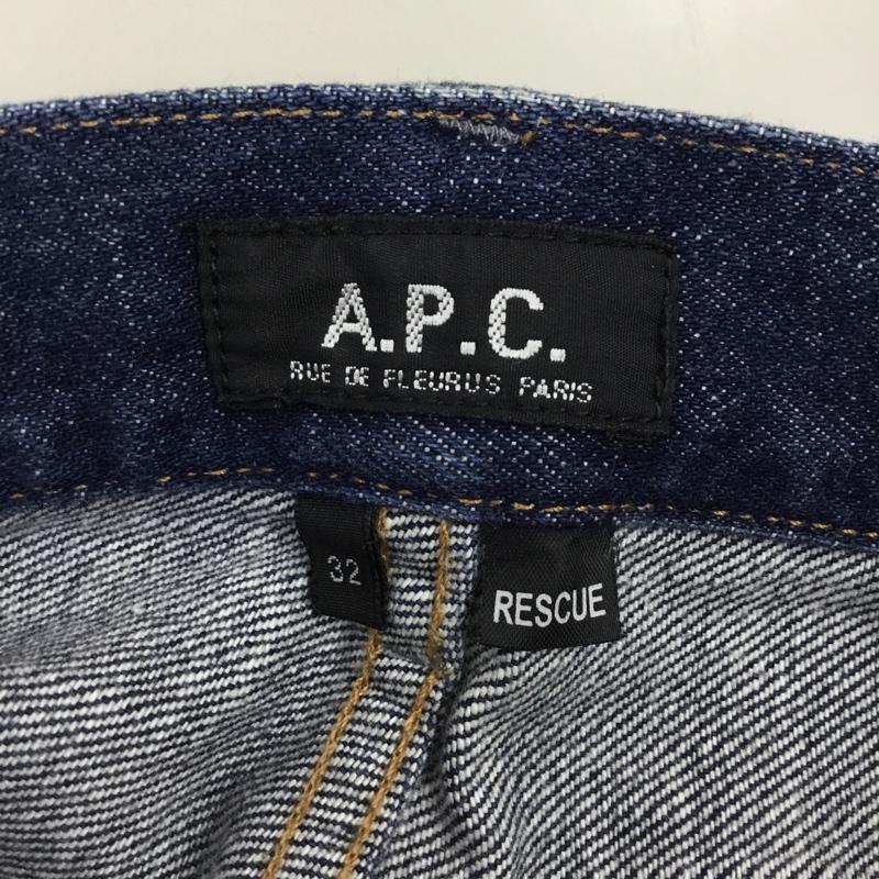 アーペーセー A.P.C. パンツ デニム、ジーンズ デニムパンツ ストレートパンツ ワイドパンツ カジュアルパンツ 32インチ 無地 インディゴ / インディゴ /  メンズ USED 古着 中古 10112317