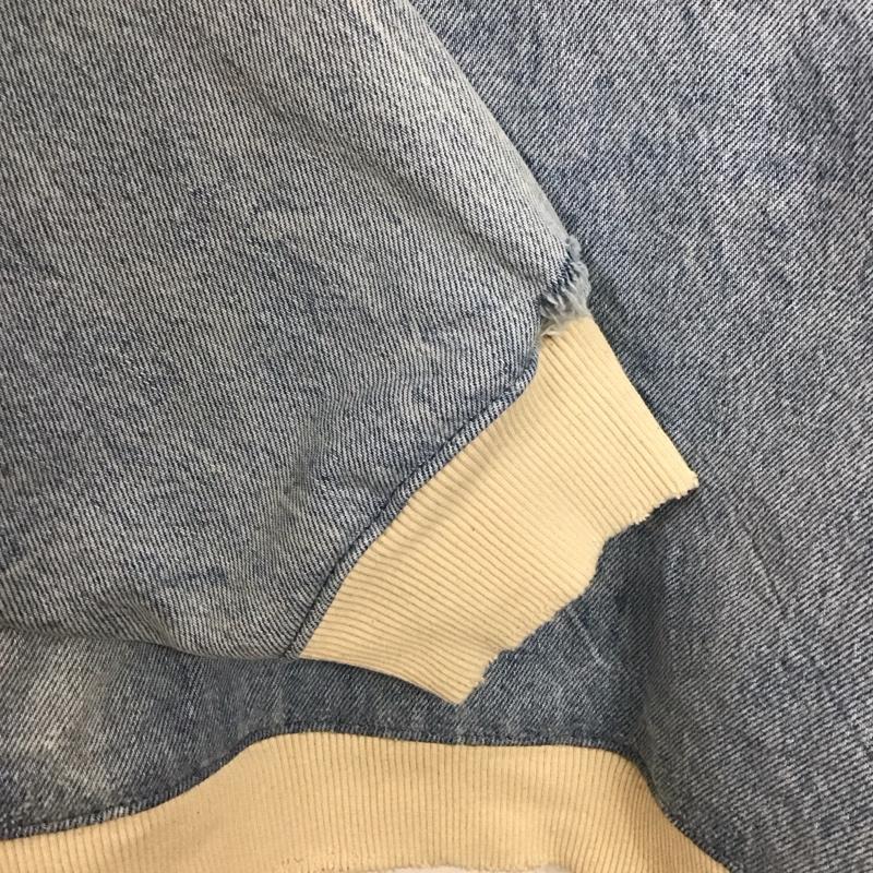 ザラ ZARA カットソー 長袖 長袖カットソー 無地カットソー クルーネック L 無地 インディゴ / インディゴ /  メンズ USED 古着 中古 10144611