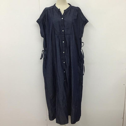 アメリカンホリック AMERICAN HOLIC ワンピース ロングスカート 半袖ロングワンピース フレアスカート 切り替えワンピース M 無地 インディゴ / インディゴ /  レディース USED 古着 中古 10116748
