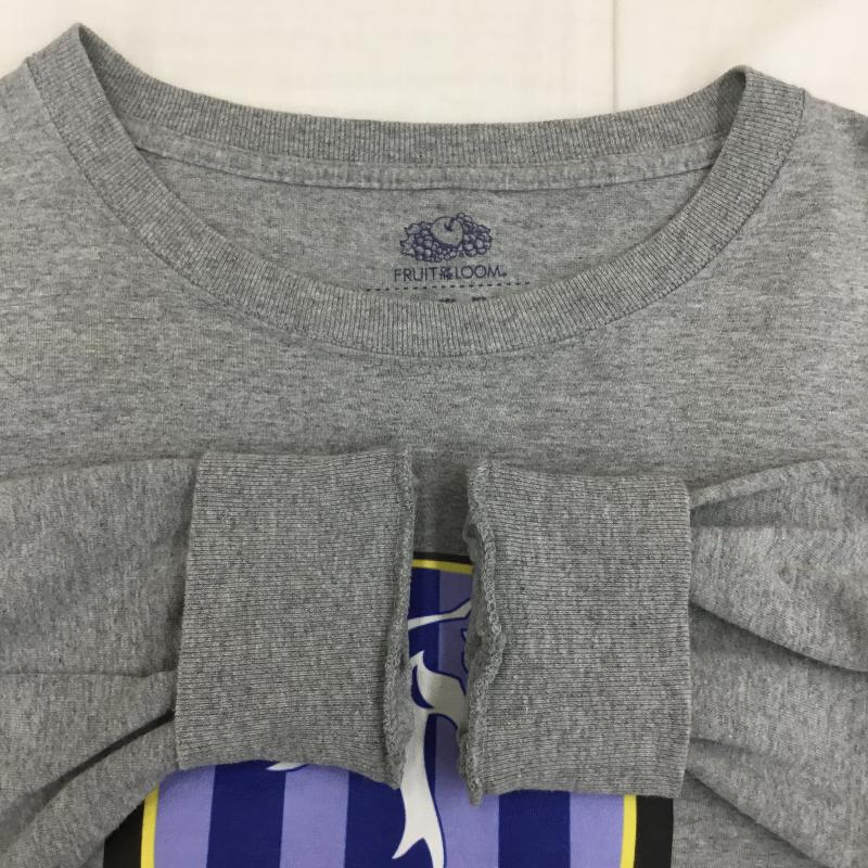 フルーツオブザルーム FRUIT OF THE LOOM カットソー 長袖 XL プリント 灰 / グレー /  メンズ USED 古着 中古 10134789