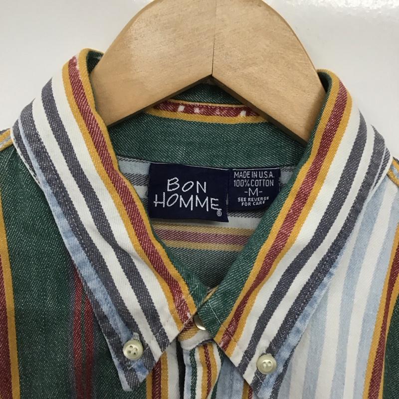 古着 USED シャツ、ブラウス 長袖 長袖シャツ ストライプシャツ カラーシャツ ボタンダウンシャツ M ストライプ マルチカラー / マルチカラー /  メンズ USED 古着 中古 10142599