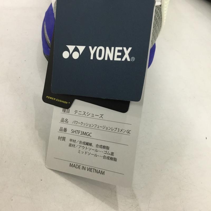 ヨネックス YONEX スニーカー スニーカー SHTF3MGC パワークッションフュージョンレブ3メンGC テニスシューズ 箱有 26cm 26.0cm ロゴ、文字 白 / ホワイト / X 黒 / ブラック / X 青 / ブルー /  メンズ USED 古着 中古 10149918