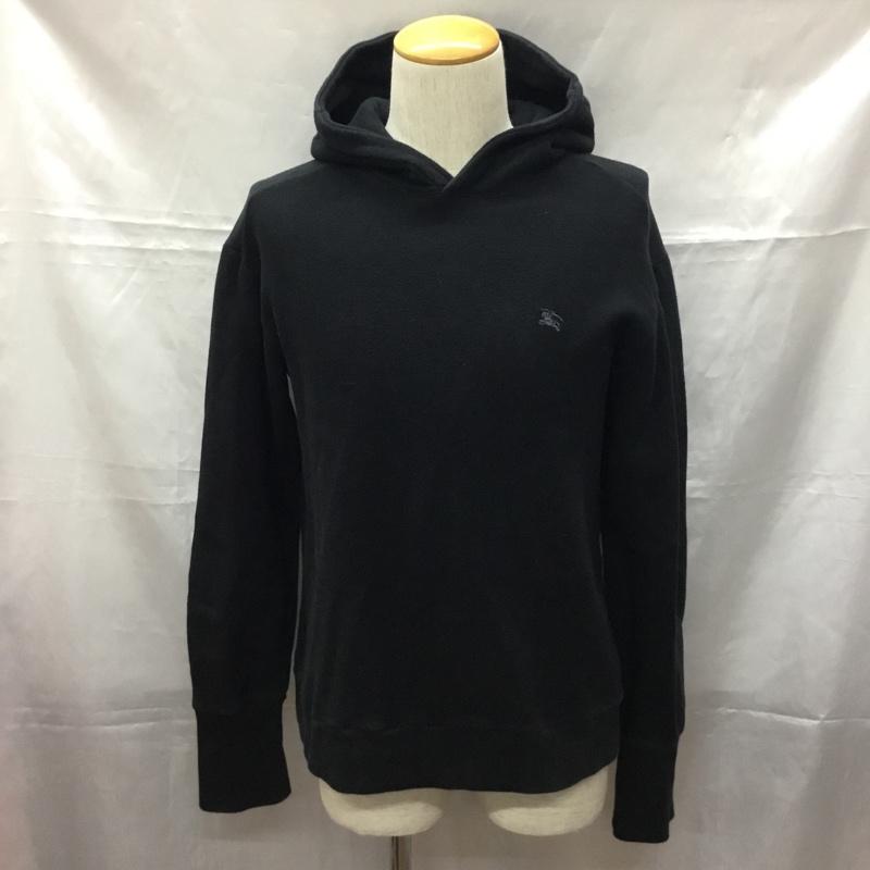 バーバリーブラックレーベル BURBERRY BLACK LABEL パーカー 長袖 フーディ 2 無地 黒 / ブラック /  メンズ USED 古着 中古 10108890
