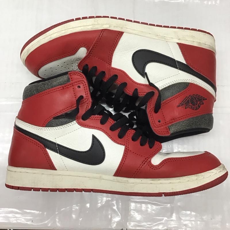 ナイキ NIKE スニーカー スニーカー DZ5485 612 AIR JORDAN 1 RETRO HIGH OG 28cm 箱有 28.0cm ロゴ、文字 白 / ホワイト / X 黒 / ブラック / X 赤 / レッド /  メンズ USED 古着 中古 10111763