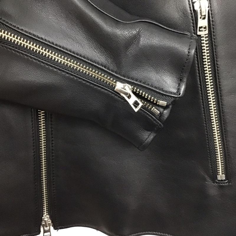 リドム LIDnM ジャケット、上着 レザージャケット L18SS-17 羊革 ラムレザー シングルレザーライダースジャケット S 無地 黒 / ブラック /  メンズ USED 古着 中古 10139484