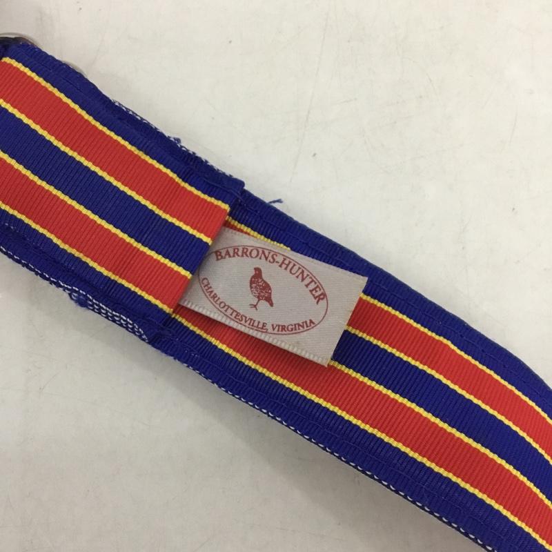 古着 USED ベルト・バックル ベルト BARRONS HUNTER バロンズハンター RIBBON BELT ボーダー柄 青 / ブルー / X 赤 / レッド / X 黄 / イエロー /  メンズ USED 古着 中古 10145166