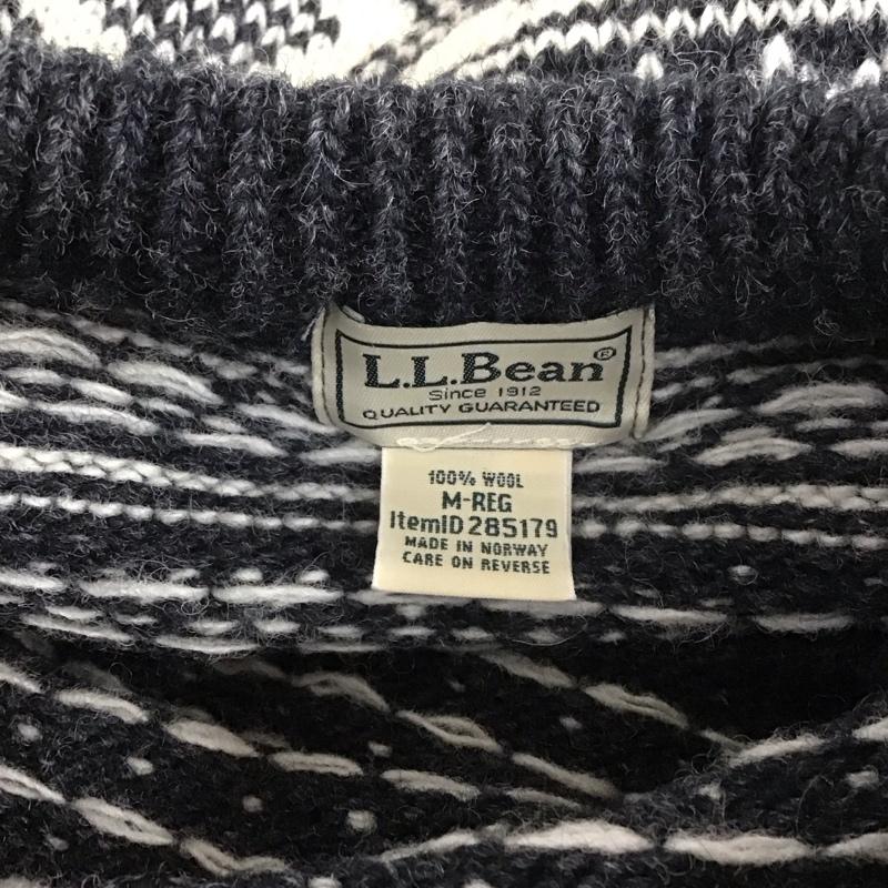 エルエルビーン L.L.Bean ニット、セーター 長袖 M  白 / ホワイト / X 灰 / グレー /  メンズ USED 古着 中古 10111726