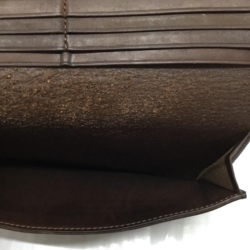 ポーター PORTER 財布 長財布 レザー 無地 茶 / ブラウン /  メンズ USED 古着 中古 10117609
