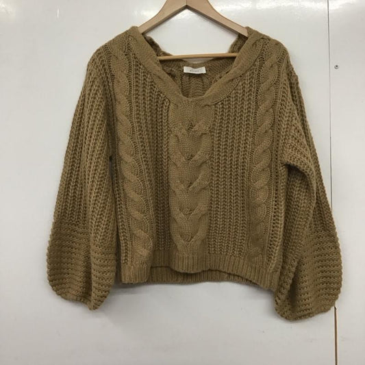 デイシー DEICY ニット、セーター 長袖 FREE 無地 茶 / ブラウン /  レディース USED 古着 中古 10132858