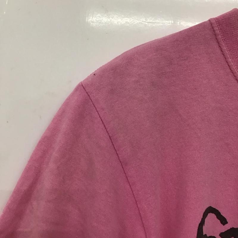 古着 USED Tシャツ 半袖 半袖カットソー プリントTシャツ クルーネックカットソー S プリント 桃 / ピンク /  メンズ USED 古着 中古 10148241