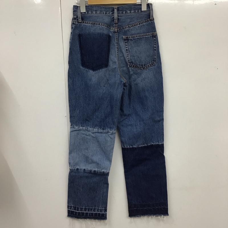アズールバイマウジー AZUL BY MOUSSY パンツ デニム、ジーンズ 250CAH11-308G PATCHWORK DENIM STRAIGHT S 無地 青 / ブルー /  レディース USED 古着 中古 10119385