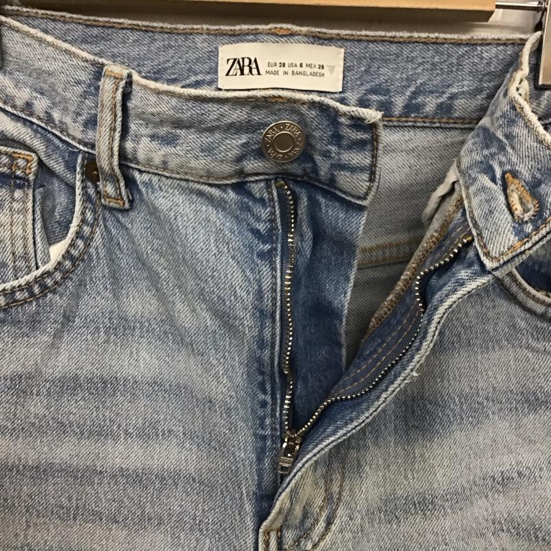 ザラ ZARA パンツ デニム、ジーンズ ジーパン 無地 水色 / ライトブルー /  レディース USED 古着 中古 10109428