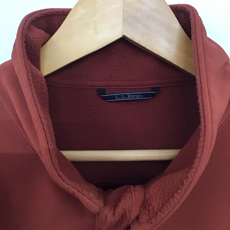 エルエルビーン L.L.Bean ジャケット、上着 ジャケット、ブレザー ジップアップジャケット フリースジャケット アウター スタンドカラー M ロゴ、文字 橙 / オレンジ /  メンズ USED 古着 中古 10136228