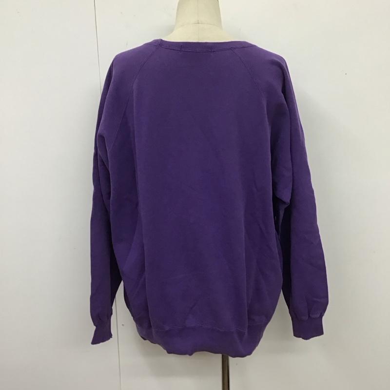 ポロバイラルフローレン Polo by RALPH LAUREN トレーナー 長袖 スウェット 裏起毛 L ワンポイント 紫 / パープル /  メンズ USED 古着 中古 10124954
