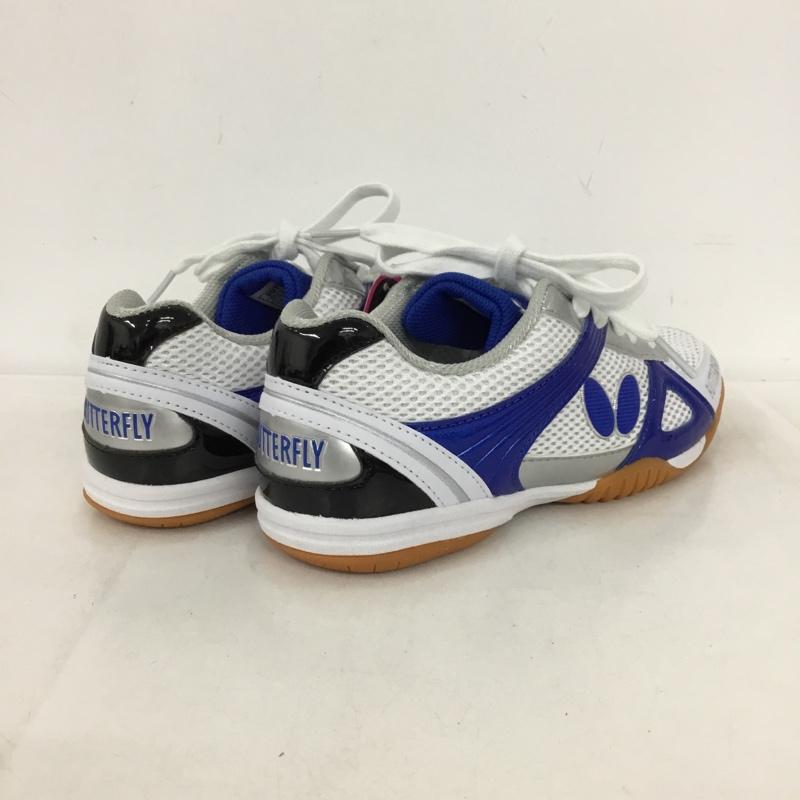 バタフライ BUTTERFLY スニーカー スニーカー NXB1301 93600 レゾライン トライネックス 卓球シューズ 22.5cm 箱有 22.5cm ロゴ、文字 白 / ホワイト / X 青 / ブルー / X 銀 / シルバー / X 黒 / ブラック /  レディース USED 古着 中古 10147924