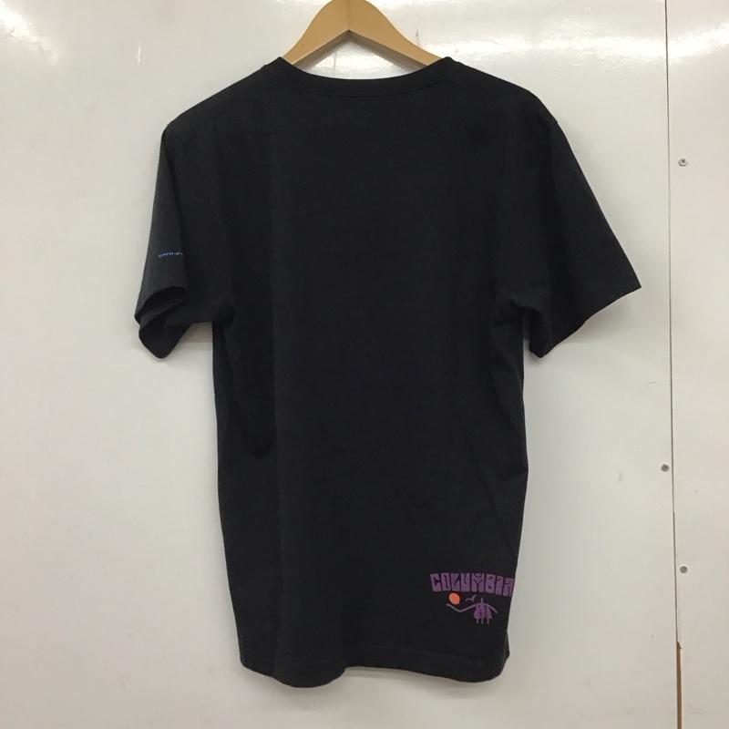 コロンビア Columbia Tシャツ 半袖 半袖カットソー プリントTシャツ クルーネックカットソー M プリント 黒 / ブラック /  メンズ USED 古着 中古 10136561