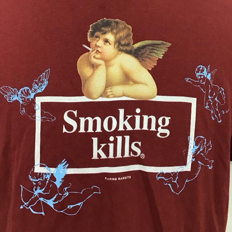 エフアールツー FR2 Tシャツ 半袖 半袖カットソー プリントTシャツ クルーネックカットソー M プリント えんじ / ワインレッド /  メンズ USED 古着 中古 10117276