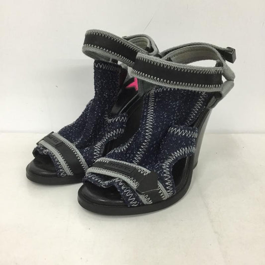 ディーゼル DIESEL サンダル サンダル ウェッジソール 38 デニム ロゴ、文字 インディゴ / インディゴ /  レディース USED 古着 中古 10143050