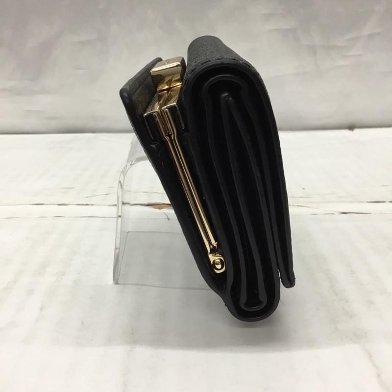マイケルコース MICHAEL KORS 財布 コンパクト財布 35T2GTVE2B ミニ財布 がま口 総柄 黒 / ブラック /  レディース USED 古着 中古 10119574
