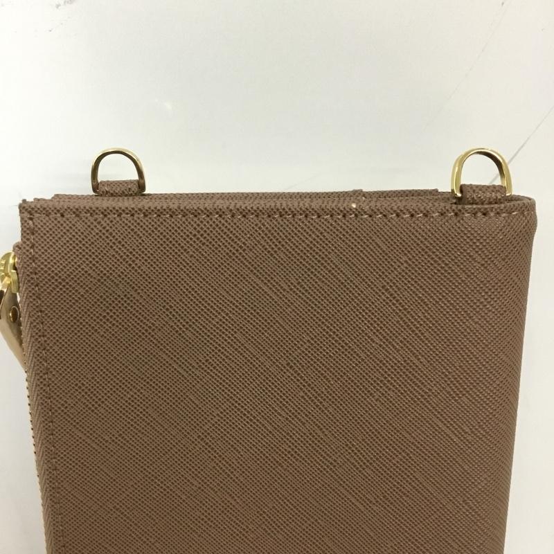 サマンサタバサ プチチョイス Samantha Thavasa Petit Choice ショルダーバッグ ショルダーバッグ ウェーブフラップスマホショルダー 財布 箱有 ロゴ、文字 えんじ / ワインレッド / X 茶 / ブラウン /  レディース USED 古着 中古 10145203