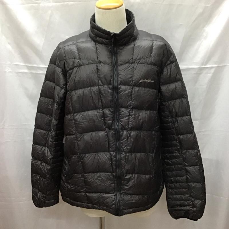 エディーバウアー Eddie Bauer ジャケット、上着 ジャンパー、ブルゾン ジップアップジャケット ジャンパー ジャケット ダウンジャケット アウター M ロゴ、文字 黒 / ブラック /  メンズ USED 古着 中古 10110764