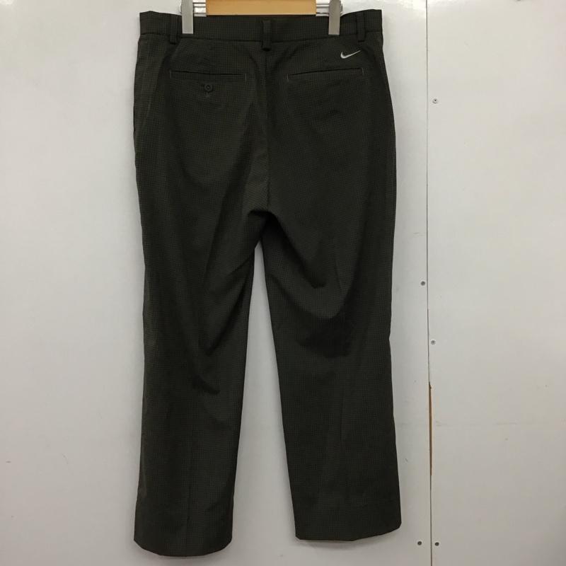 ナイキ NIKE パンツ スラックス スラックスパンツ ワイドパンツ センタータックパンツ golf XL チェック カーキ / カーキ /  メンズ USED 古着 中古 10149718