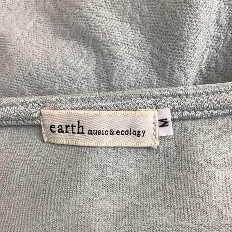 アースミュージックアンドエコロジー earth music&ecology ワンピース ひざ丈スカート 半袖ロングワンピース 総柄 花柄 フレアスカート M 総柄 薄緑 / ライトグリーン /  レディース USED 古着 中古 10113714