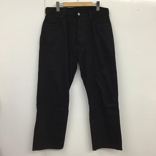 エヴィス EVISU パンツ デニム、ジーンズ デニムパンツ ストレートパンツ ワイドパンツ カジュアルパンツ 36インチ 無地 黒 / ブラック /  メンズ USED 古着 中古 10123561