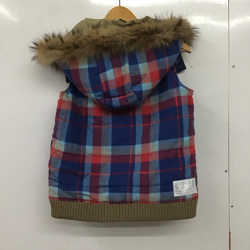 エックスガール X-girl ベスト ベスト リバーシブル 2 無地 X チェック ベージュ / ベージュ / X マルチカラー / マルチカラー /  レディース USED 古着 中古 10140218