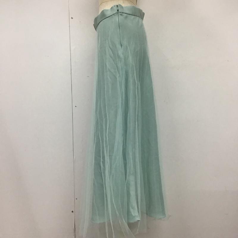 ザラ ZARA スカート ロングスカート 3067 850 403 チュール プリーツ M 無地 水色 / ライトブルー /  レディース USED 古着 中古 10114445