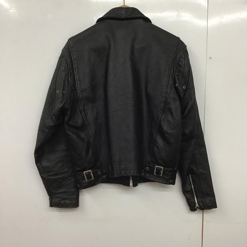 古着 USED ジャケット、上着 ジャンパー、ブルゾン レザージャケット ライダースジャケット アウター M 無地 黒 / ブラック /  メンズ USED 古着 中古 10148201
