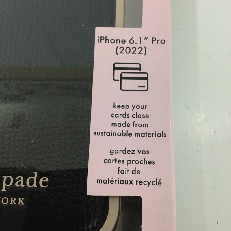 ケイトスペード Kate Spade ファッション小物 ファッション小物 KSIPH-255-BPLVM iPhone14 Pro iPhoneケース 無地 黒 / ブラック /  レディース USED 古着 中古 10124374