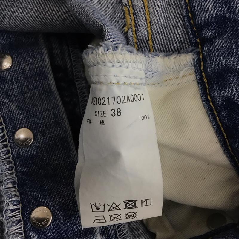 ウィムガゼット Whim Gazette パンツ デニム、ジーンズ WGZ1021702A0001 ラインカーブDENIM 38 ダメージ加工 青 / ブルー /  レディース USED 古着 中古 10113987