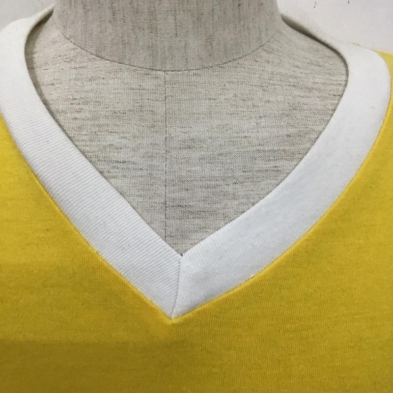 ベルバシーン Velva Sheen Tシャツ 半袖 90年代 Vネック ミッキーマウス ディズニー M キャラクター 黄 / イエロー /  メンズ USED 古着 中古 10110822